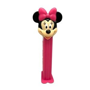 Vintage Minnie Mouse PEZ Dispenser Pink Bow Disney Hungary